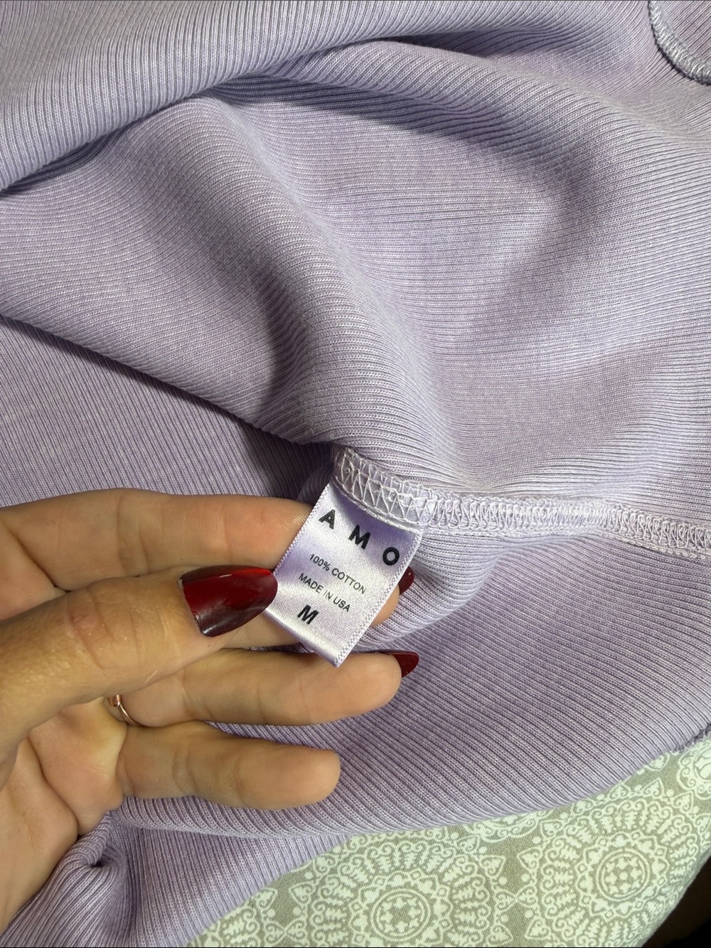 AMO Lilac Ribbed Tank Midi Dress - Picture 9 of 10